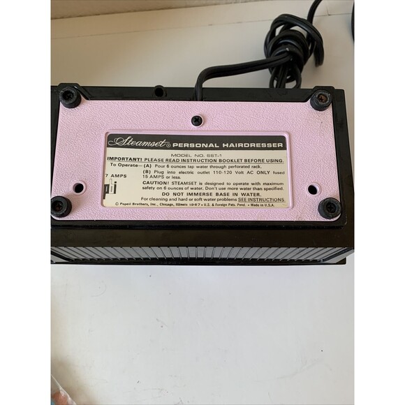 Vtg Popeil Steamset Personal Hairdresser Model SST-1 Steam Rollers Curlers pink main image 4
